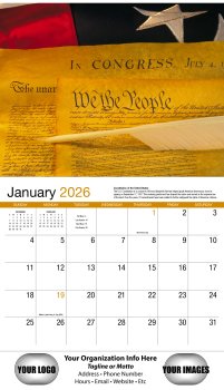 (image for) American History 13-Month Full-Size Wall Calendar- #839