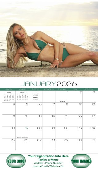 (image for) Swimsuits 13-Mo Full-Size Wall Calendar- #856