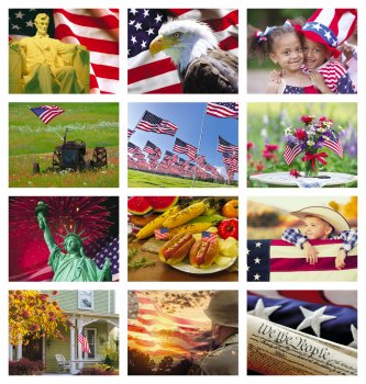 (image for) America - Patriotic-13-Month Full-Size Wall Calendar #857