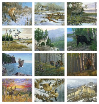 (image for) Wildlife Collection 13 Month Wall Appointment Calendar- #884