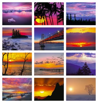(image for) Dawn to Dusk 13 Month Full-size Wall Calendar- #888