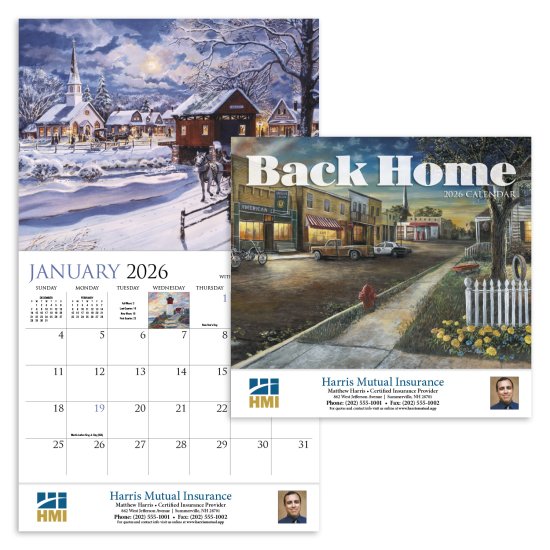 (image for) Back Home 13 Month Full Size Wall Calendar #891