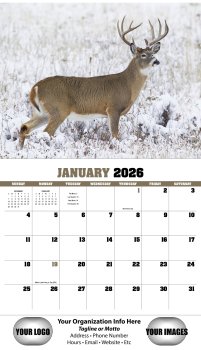 (image for) Trophy Whitetail Deer 13-MoCalendar- # 896 Full-Size Wall