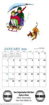 (image for) Mini Norman Rockwell 13-Month Mini-Size Wall Calendar-#941