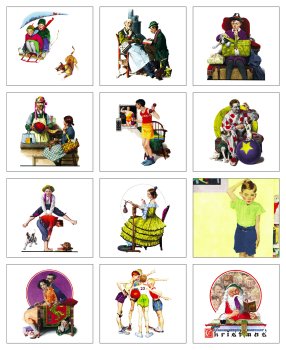 (image for) Mini Norman Rockwell 13-Month Mini-Size Wall Calendar-#941