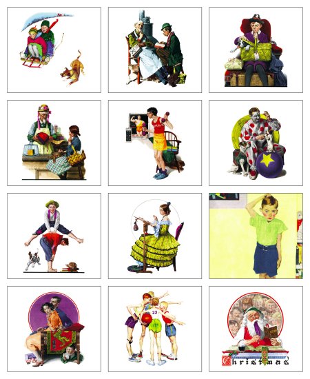 (image for) Mini Norman Rockwell 13-Month Mini-Size Wall Calendar-#941