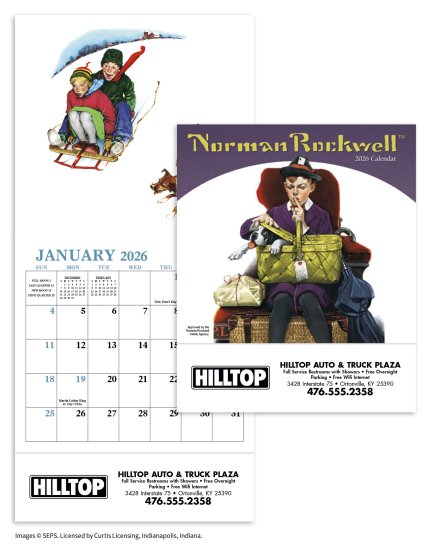 (image for) Mini Norman Rockwell 13-Month Mini-Size Wall Calendar-#941