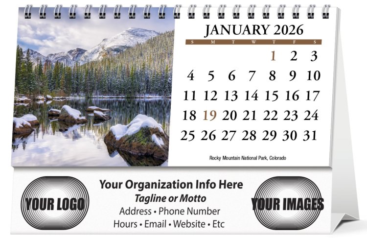 (image for) Scenic America Easel Desk Calendar- #982