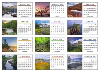 (image for) Scenic America Easel Desk Calendar- #982