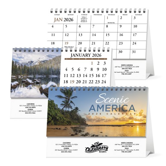 (image for) Scenic America Easel Desk Calendar- #982