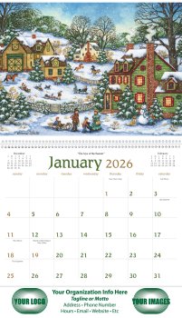 (image for) Folk Art 12-Month Wall Calendar- # 1103 NEW ITEM FOR 2025!!
