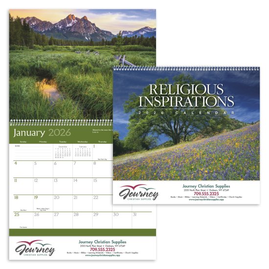 (image for) Religious Inspirations 12-Month Wall Calendar- # 1650 NEW ITEM FOR 2025!! 