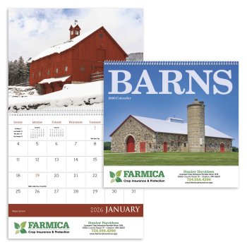 (image for) Scenic Barns 12-Month Wall Calendar- # 1700
