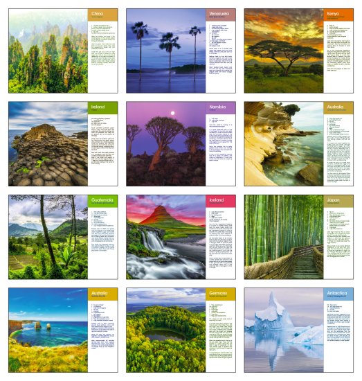(image for) World Scenic Wall Calendar- with Recipes # 1704 NEW ITEM FOR 2025!! 