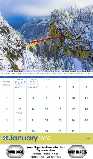 (image for) World Scenic 12-Month Wall Calendar- # 1712 NEW ITEM FOR 2025!! 
