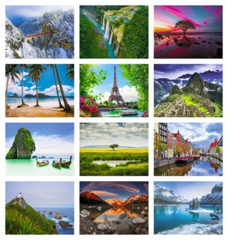 (image for) World Scenic 12-Month Wall Calendar- # 1712 NEW ITEM FOR 2025!! 
