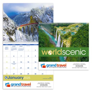 (image for) World Scenic 12-Month Wall Calendar- # 1712 NEW ITEM FOR 2025!! 