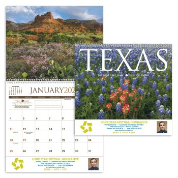 (image for) TEXAS Spiral Wall Calendar- # 1792