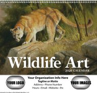 (image for) Wildlife Art Wall Calendar - Style #1800