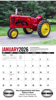 (image for) Antique Tractors Wall 12-Month Calendar- # 1851