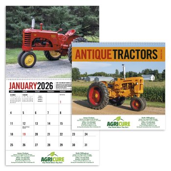 (image for) Antique Tractors Wall 12-Month Calendar- # 1851