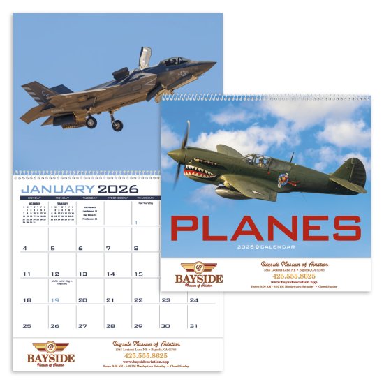 (image for) Planes 16 Month Wall Calendar - Style #1852