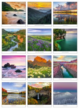 (image for) Beautiful America Retail Executive Wall Calendar- #2100