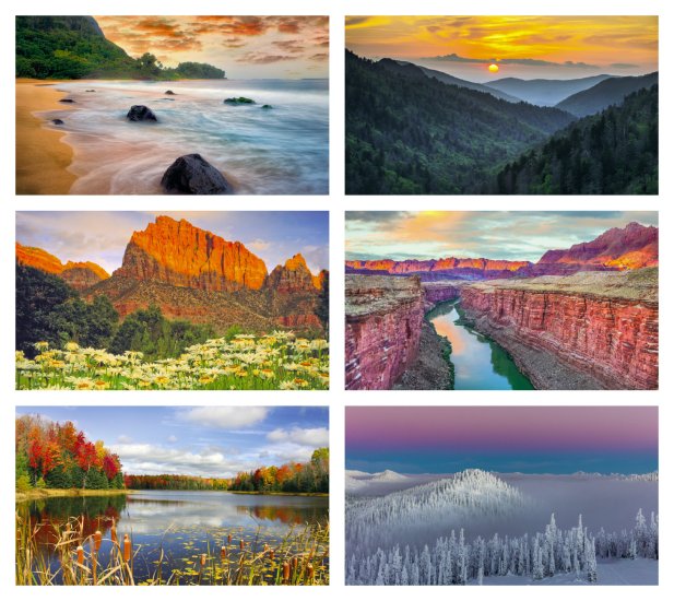 (image for) Six (6) Sheet Scenes of America- #3206