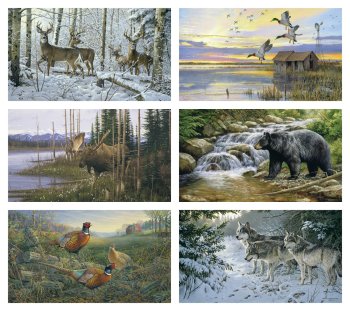 (image for) Six (6) Sheet Wildlife Art- #3208