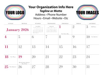 (image for) Custom Full Color 12 Month Full Size Spiral Version- #CUST350