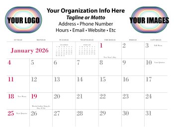 (image for) Custom Full Color 12 Month Full Size-Stapled Version- #CUST360