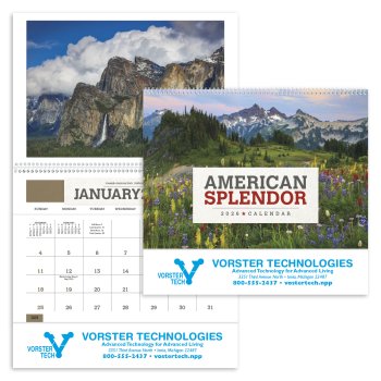 (image for) Twelve (12) Pocket American Splendor Wall Calendar - #4152