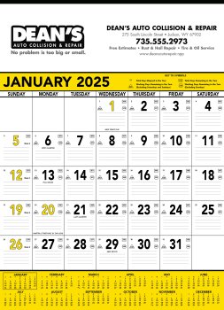 (image for) Contractors Memo 13 Sheet - Yellow/Black #6101 (Previously #371)