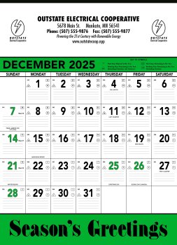 (image for) Contractors Memo 13 Sheet - Green & Black # 6105 (Previously #375)