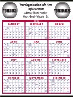 (image for) Non-Laminated Span-A-Year Red/Blue- #6203