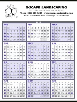 (image for) Non-Laminated Span-A-Year- # 6206 Blue/Grey