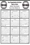 (image for) Non-Laminated Time Management Span-A-Year Black&White- # 6221