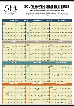 (image for) Non-Laminated Time Management Span-A-Year Large Multi-Color- # 6251 Guaranteed Stock 