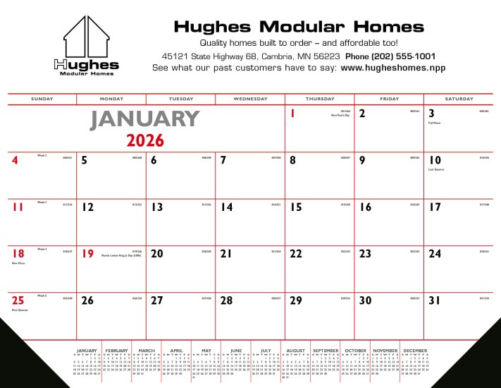 (image for) Large Red & Black Desk Pad w/ Vinyl Corners-# 6501