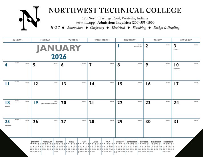 (image for) Large Blue & Black Desk Pad w/ Vinyl Corners-# 6504