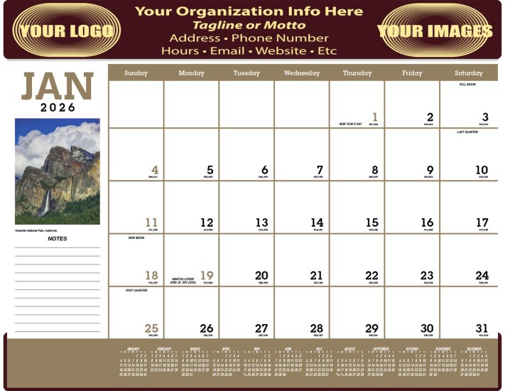 (image for) Scenic Desk Pad with Vinyl Header - #6551 NEW ITEM FOR 2025!! 