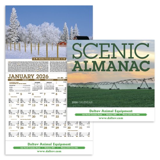 (image for) Scenic Almanac 12-Sheet Wall Calendar Stapled Binding- # 6702