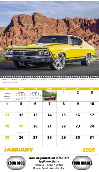 (image for) Muscle Thunder Wall Calendar-Spiral Version #7005