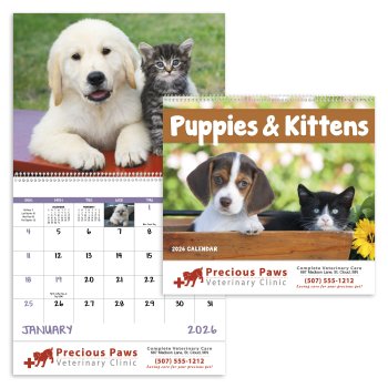 (image for) Puppies & Kittens Spiral Bound- #7007