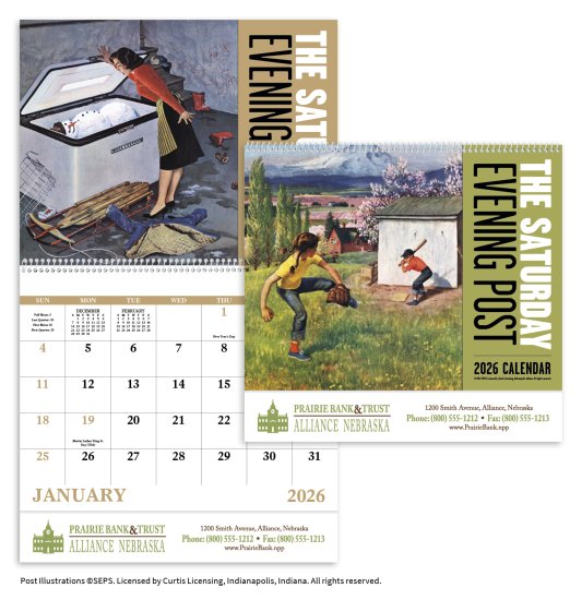 (image for) Saturday Evening Post Wall Calendar Spiral Binding #7009