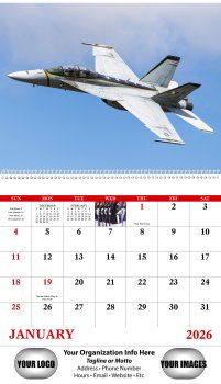 (image for) American Armed Forces Wall Calendar - Spiral - #7012