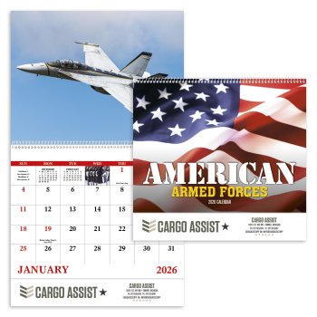 (image for) American Armed Forces Wall Calendar - Spiral - #7012