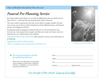 (image for) Eternal Word w Funeral Pre-planning Form Spiral #7021