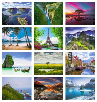 (image for) Glorious Getaways Wall Calendar - Spiral Bound #7025