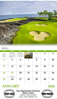(image for) Fairways & Greens Wall Calendar- Spiral Bound #7029